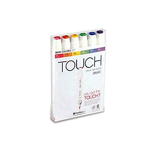 Touch Brush Marker Main Color 6er Set von TOUCH