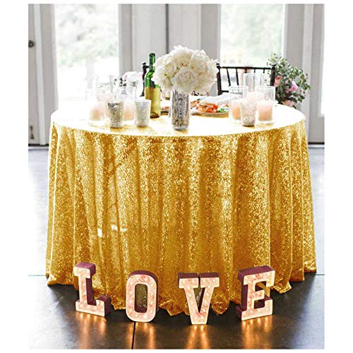 Runde Tischdecke Pailletten Tischdecke Gold 72 Zoll Leinen Tischdecke Boho Tischdecke Gebraucht Party Tischdecke Großhandel Gold 180cm Pailletten Tischdecke Für Partys von ShinyBeauty