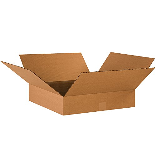 Schiff Supply sn18184 flach Boxen aus Wellpappe, 45,7 cm L x 45,7 cm W x 10,2 cm H, Kraft (25 Stück) von Ship Now Supply