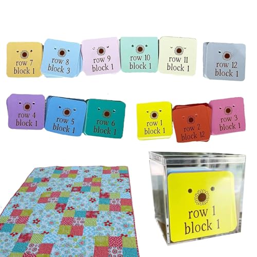 Shitafe Nähmarkierer für Stoff, Quiltblock-Reihenmarker - Nähmarker aus Papierkarton mit Löchern - Innovative Näh- und Quiltideen, Organisation von Aufbewahrungsboxen aus Acryl einfach von Shitafe