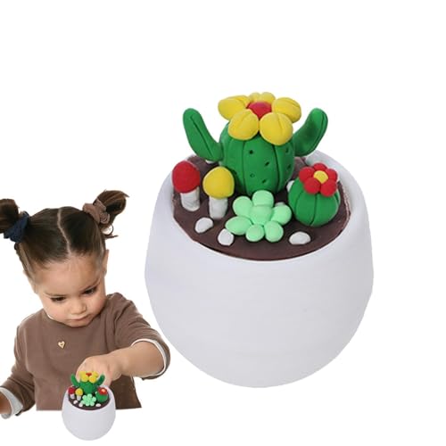 Shitafe Ton-Set für Kinder, Modelliermasse-Set | Harmless Crafts Sichere, niedliche, gefälschte Topfpflanzen - Ton-Set, lustiges Lernspielzeug für und Mädchen von Shitafe