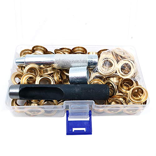 Shiwaki 100-teiliges goldenes Sen-Werkzeugset,Tüllen-Einstellwerkzeug und 100er-sen Sen mit Aufbewahrungsbox (12 mm Innendurchmesser) von Shiwaki