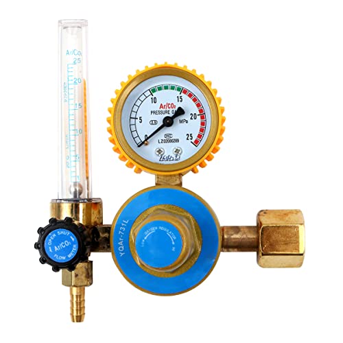 Shiwaki Argon Druckminderer Argon Druckregler Gas Saver Argon Manometer für Argon Lichtbogenschweißrohr CO2 MIG Tig Innengewinde Schweißgeräte von Shiwaki