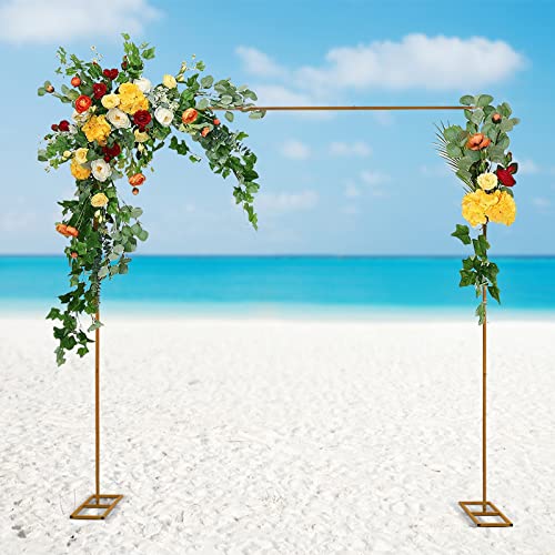 Hochzeits Bogen Hintergrund Stand Deko Feier Party Event Dekoration Rose Blumenrahm Dekor Blumenrahmen DIY Kulisse Hochzeit Arch Frame Geburtstag Ballonbogen Rahmen Quadratische Gold 3 * 3M von Shiyinge