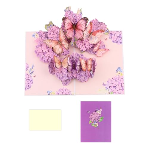 Einzigartige 3D-Blumen- und Schmetterlingskarte, elegante visuelle Wirkung, 3D-Schmetterlings- und Blumen-Karte für Geburtstage, Jubiläen Einzigartige 3D-Blumen- und Schmetterlingskarte, elegante visuelle Wirkung, 3D-Schmetterlings- und Blumen-Karte für Geburtstage, Jubiläen von Shntig