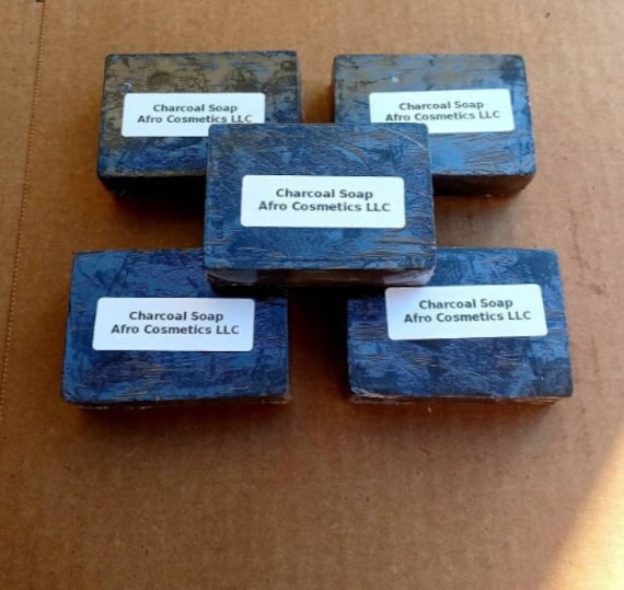 Charcoal Soap Mit Sheabutter, Schwarzer Seife, Ganz Natürlicher Bio-Veganer Für Die Tiefenreinigung Des Gesichts von ShopAfroCosmetics