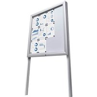 Showdown® Displays Gestell für Schaukästen silber 12x DIN A4 von Showdown® Displays