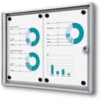 Showdown® Displays Schaukasten Economy XS B1 silber 2x DIN A4 von Showdown® Displays