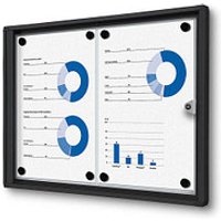 Showdown® Displays Schaukasten Economy schwarz 2x DIN A4 von Showdown® Displays