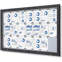 Showdown® Displays Schaukasten Premium grau 21x DIN A4 von Showdown® Displays