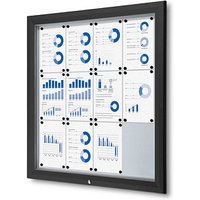 Showdown® Displays Schaukasten Premium schwarz 12x DIN A4 von Showdown® Displays