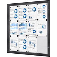 Showdown® Displays Schaukasten grau 12x DIN A4 von Showdown® Displays