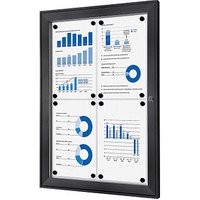 Showdown® Displays Schaukasten grau 4x DIN A4 von Showdown® Displays