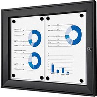 Showdown® Displays Schaukasten schwarz 2x DIN A4 von Showdown® Displays