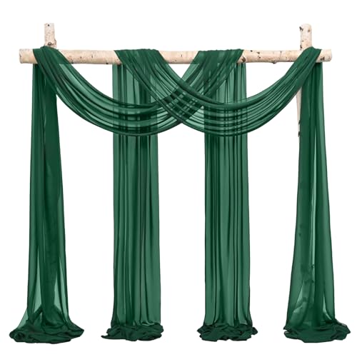 Showgeous 2 Packs Querbehang Smaragdgrün 73cmx610cm Tüll Foto Hintergrund Hochzeit Vorhang Deko Chiffon-Stoff Hochzeitsbogen Gardinen für Laube Hochzeit Torbogen Zeremonie Fotografie Party Showgeous 2 Packs Querbehang Smaragdgrün 73cmx610cm Tüll Foto Hintergrund Hochzeit Vorhang Deko Chiffon-Stoff Hochzeitsbogen Gardinen für Laube Hochzeit Torbogen Zeremonie Fotografie Party von Showgeous