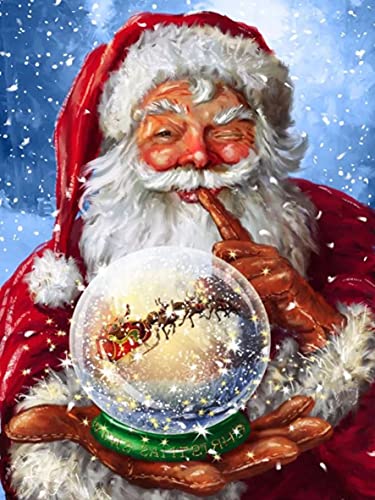 Showker 5D Diamant Painting Kit Christmas - DIY Diamond Painting Kristall Bilder Zubehör für Runde Diamond Kreuzstich Stickerei - Dekorative Kunst für Büro und Zuhause - Wandbild 30x40 cm von ORTCI