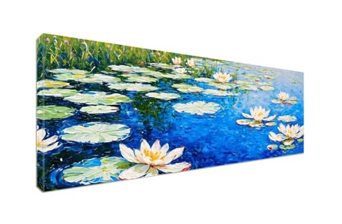 5D Diamant Painting Bilder, Diamond Painting Der Lotusteich Diamond Art Painting Set, Diamond Painting XXL Basteln Erwachsene, Stickerei Kreuzstich Diamant Malerei, Room Decor Wohnwand 175x70cm S-970 von Shozhoo