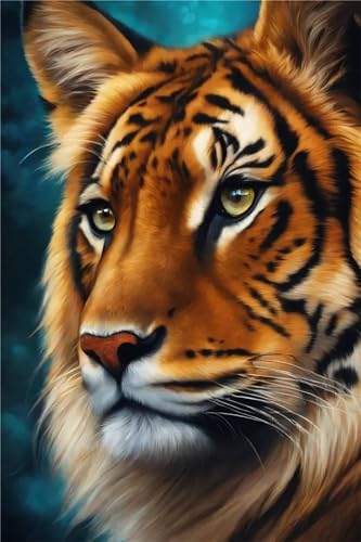 5D Diamond Painting Erwachsene, DIY Diamant Painting Bilder Kinder Tier Tiger Picture Set, Full Drill Malen Nach Zahlen Diamond Painting Zubehör Weihnachten Basteln Home Wand Dekor 55x75cm S-1791 von Shozhoo