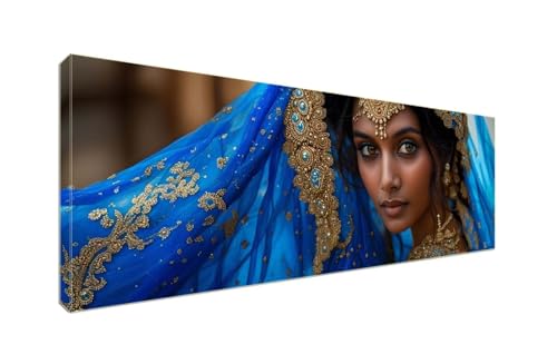 5D Diamond Painting Indische Frauen Diamant Painting Bilder Kinder, DIY Diamond Painting Erwachsene XXL 200x80cm Diamond Painting Zubehör Set für Home Wand Dekor, Bastelset Mädchen Geschenk S-418 von Shozhoo