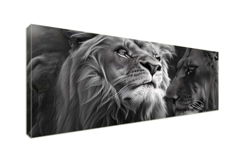 5D Diamond Painting Löwen Tiere Diamant Painting Bilder Kinder, Diamond Painting Erwachsene XXL 125x50cm Diamond Painting Zubehör Set für Weihnachten Home Wand Dekor, Bastelset Mädchen Geschenk S-291 von Shozhoo