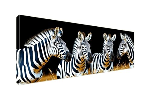 Diamond Painting Erwachsene Groß XXLl 150x60cm Diamant Painting Bilder, 5D Zebra-Tiere Diamond Painting Kinder DIY Voll Diamant Crystal Art Malen Nach Zahlen, Stickerei Malerei Kits Wand Dekor S-520 von Shozhoo