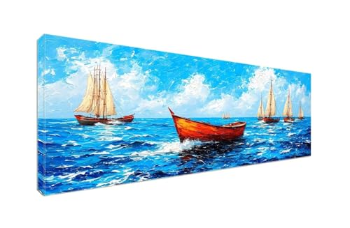 Diamond Painting Erwachsene Groß XXLl 225x90cm Diamant Painting Bilder, 5D Blue Sky Sailor Diamond Painting Kinder DIY Voll Diamant Art Malen Nach Zahlen, Stickerei Malerei Kits Wand Dekor S-948 von Shozhoo