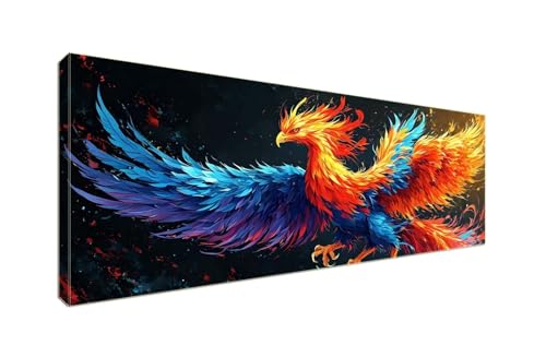 Diamond Painting Erwachsene Groß XXLl 225x90cm Diamant Painting Bilder, 5D Feuer Phoenix Diamond Painting Kinder DIY Voll Diamant Crystal Art Malen Nach Zahlen, Stickerei Malerei Kits Wand Dekor S-907 von Shozhoo