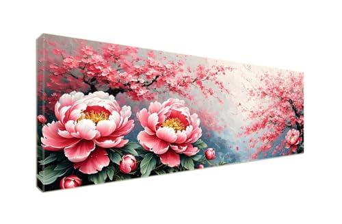 Diamond Painting Erwachsene Groß XXLl 225x90cm Diamant Painting Bilder, 5D Pfingstrose Abstract Diamond Painting Kinder DIY Voll Diamant Malen Nach Zahlen, Cross Stickerei Malerei Kits Wand Dekor S145 von Shozhoo