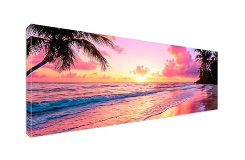 Diamond Painting Erwachsene Groß XXLl 225x90cm Diamant Painting Bilder, 5D Sunset Beach Diamond Painting Kinder DIY Voll Diamant Crystal Art Malen Nach Zahlen, Stickerei Malerei Kits Wand Dekor S-39 von Shozhoo