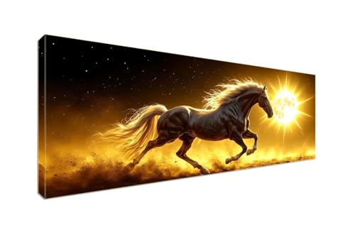 Diamond Painting Erwachsene Groß XXLl 225x90cm Diamant Painting Bilder, 5D Sunset Horse Diamond Painting Kinder DIY Voll Diamant Crystal Art Malen Nach Zahlen, Stickerei Malerei Kits Wand Dekor S-28 von Shozhoo