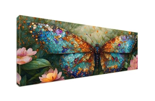 Diamond Painting Erwachsene Groß XXLl 225x90cm Diamant Painting Bilder, 5D Träumender Schmetterling Diamond Painting Kinder DIY Voll Diamant Art Malen Nach Zahlen, Cross Stickerei Malerei Kits S-114 von Shozhoo