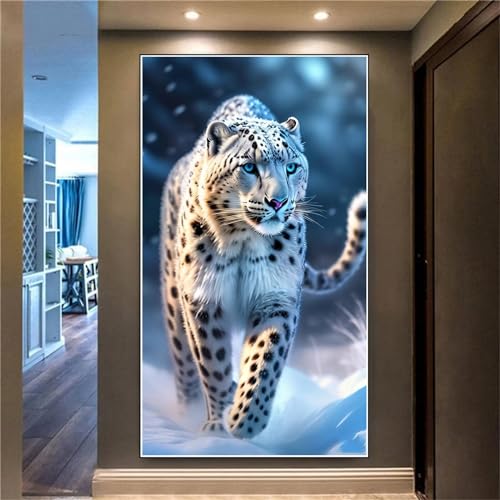 Shozhoo 5D Diamond Painting Tier Diamond Art GroB XXL 140x80cm Leopard Diamant Painting Bilder Bastelset Erwachsene Malen Nach Zahlen kinder Mädchen Geschenke, Wohnzimmer Deko Schlafzimmer Z-1023 von Shozhoo