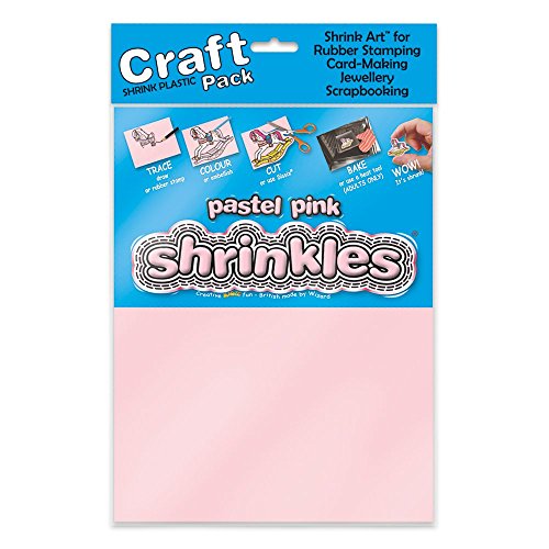 Original Shrinkles, Pastellpinke Shrink Art Sheets (Craft Pack) von Shrinkles