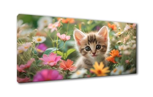 5D Diamond Painting Blume Diamond Painting Erwachsene Katze Diamant Painting Bilder Kinder DIY Diamant Malerei Stickerei Kreuzstich Set für Home Wand Deko Wohnzimmer Geschenke Frauen 30 x 60 cm Y-836 von Shueayin