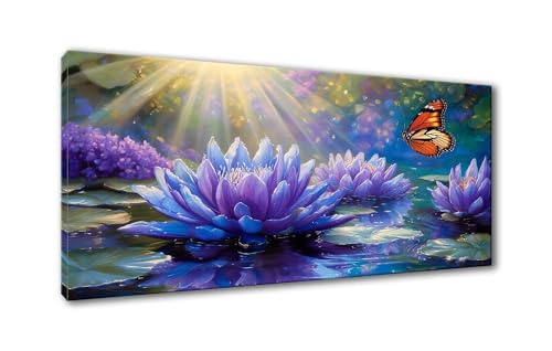 5D Diamond Painting Blume Diamond Painting Erwachsene Schmetterling Diamant Painting Bilder Kinder DIY Diamant Malerei Stickerei Kreuzstich Set für Home Wand Deko Geschenke für Frauen 30 x 60 cm Y-862 von Shueayin