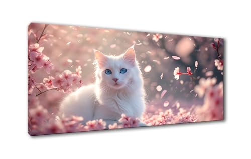 5D Diamond Painting Katze Diamond Painting Erwachsene Blume Diamant Painting Bilder Kinder DIY Diamant Malerei Stickerei Kreuzstich Set für Home Wand Deko Wohnzimmer Geschenke Frauen 30 x 60 cm Y-821 von Shueayin