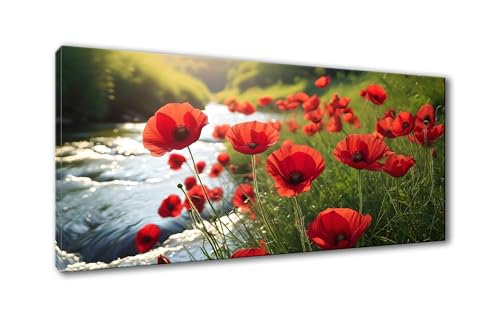 5D Diamond Painting Mohn Diamond Painting Erwachsene Landschaft Diamant Painting Bilder Kinder DIY Diamant Malerei Stickerei Kreuzstich Set für Home Wand Deko Geschenke für Frauen 30 x 60 cm Y-860 von Shueayin