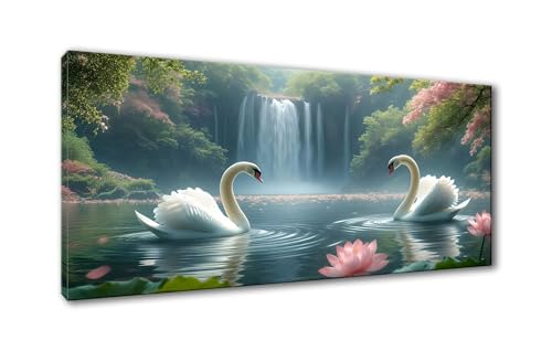 5D Diamond Painting Schwan Diamond Painting Erwachsene Fallen Diamant Painting Bilder Kinder DIY Diamant Malerei Stickerei Kreuzstich Set für Home Wand Deko Geschenke für Frauen 30 x 60 cm Y-828 von Shueayin