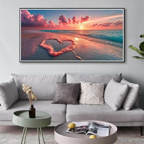 5D Diamond Painting Strand Diamond Painting Erwachsene Landschaft Diamant Painting Bilder Kinder DIY Diamant Malerei Stickerei Kreuzstich Set für Home Wand Deko Geschenke für Frauen 30 x 60 cm Y-133 von Shueayin