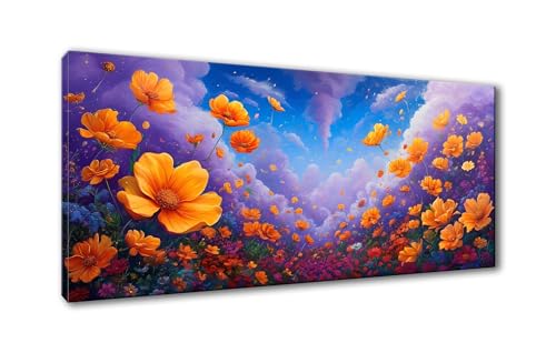 Blume Diamond Painting Erwachsene Groß XXL Diamond Painting 100 x 200 cm, Diamant Painting Bilder Landschaft Diamond Painting Set, DIY Diamant Malerei Crystal Art Kit für Deko Wohnzimmer Wand Y-819 von Shueayin