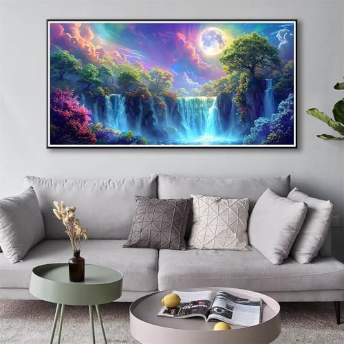 Diamond Painting Fallen 5D Diamant Painting Bilder Landschaft Diamond Painting Erwachsene, Diamond Painting Set mit Zubehör, DIY Diamant Malerei für Wohnzimmer Schlafzimmer Wanddeko 50 x 100 cm Y-128 von Shueayin