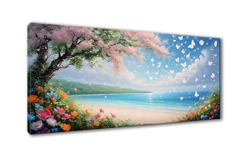 Diamond Painting Landschaft 5D Diamant Painting Bilder Strand Diamond Painting Erwachsene, Diamond Painting Set mit Zubehör, DIY Diamant Malerei für Wohnzimmer Schlafzimmer Wanddeko 70 x 140 cm Y-813 von Shueayin