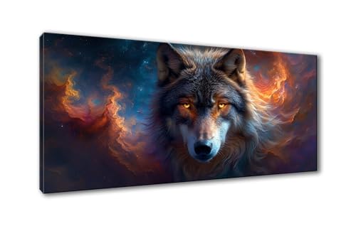 Diamond Painting Wolf 5D Diamant Painting Bilder Tier Diamond Painting Erwachsene, Diamond Painting Set mit Zubehör, DIY Diamant Malerei für Wohnzimmer und Schlafzimmer Wanddeko 60 x 120 cm Y-814 von Shueayin