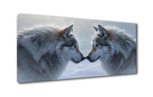 Diamond Painting Wolf 5D Diamant Painting Bilder Tier Diamond Painting Erwachsene, Diamond Painting Set mit Zubehör, DIY Diamant Malerei für Wohnzimmer und Schlafzimmer Wanddeko 70 x 140 cm Y-869 von Shueayin