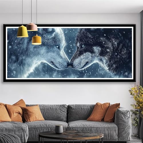 Diamond Painting XXL 150x60 cm Tier Diamant Painting Bilder Wolf Diamond Art 5D DIY Vollbohrer Diamant Malerei Basteln Mädchen 10 Jahre, Strass Stickerei Mosaikherstellung für Zimmer Deko S0-744 Diamond Painting XXL 150x60 cm Tier Diamant Painting Bilder Wolf Diamond Art 5D DIY Vollbohrer Diamant Malerei Basteln Mädchen 10 Jahre, Strass Stickerei Mosaikherstellung für Zimmer Deko S0-744 von Shueayin