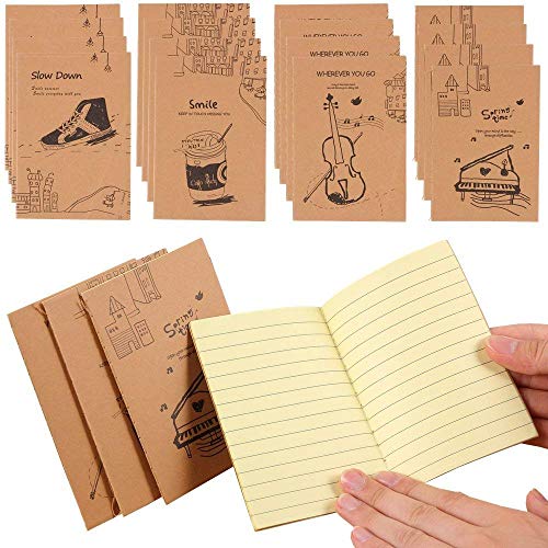 Shulaner Notizbuch Liniert Mini Tragbar Tagebuch 16 Tabelle Kleines Notizbuch Notizblock 12 x 8.5cm, Set von 20 von Shulaner