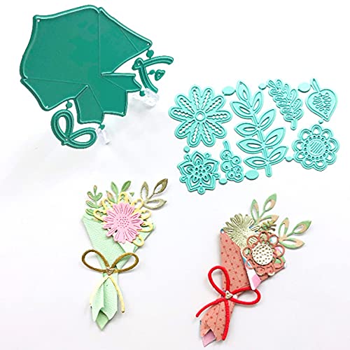 1 Set Bouquet Metall Stanzformen Prägeschablone Vorlage Form für DIY Scrapbooking Fotoalbum Papier Kartenherstellung Handwerk Hochzeit Party Dekoration Geschenk Stanzformen von Shunyitong