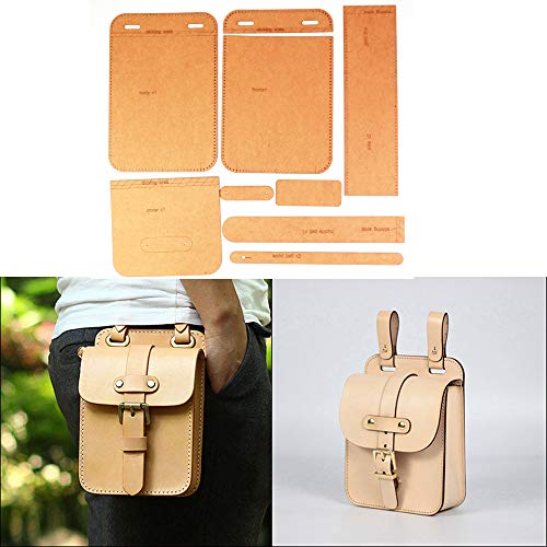 1 Set DIY Leder Kraft Taille Schnittmuster für Taschenhalter DIY Handarbeit Handwerk Größe 20 x 13 x 6 cm von Shunyitong