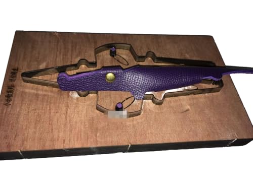 1 x Leder-Stanzschablone, japanische Stahlklinge, Lederformen – Krokodilschablone, Lederwerkzeug, Schneiden von Holz von Shunyitong
