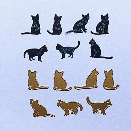 7 Stlyes Mini-Katzen-Formen, Metall-Stanzformen, Scrapbooking, Stempel, Schnitzen, Papier, Karten, Stanzform, DIY-Formen von Shunyitong